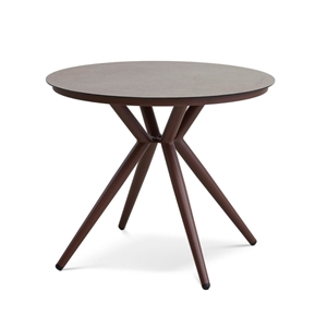 Kalong rundt havebord - Burgundy / Taupe - Mål: Ø90 cm.